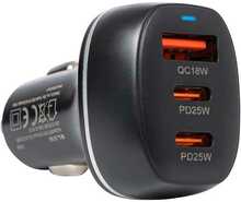 Autolaadija Blow G50C, 2 x USB/USB-C, 50 W, must