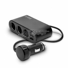 Autolaadija Savio SA-024, 2 x USB, 12/24 V, must