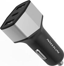 Autolaadija Nillkin Celerity, 2 x USB-A + 1 x USB-C, 32 W, hõbe