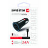 Autolaadija Swissten SW-CCH-2.4ALIG-B, USB, 12/24 V, must