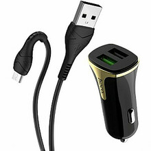 Autolaadija HOCO Z31, 2 x USB, QC3.0, 18 W, must