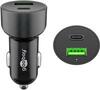 Autolaadija Goobay Dual-USB, USB-C PD, 48 W, must