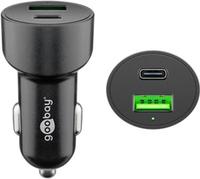 Autolaadija Goobay Dual-USB, USB-C PD, 48 W, must