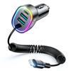 Autolaadija Joyroom JR-CL20, 4 in 1, 2 x USB, 1 x USB-C, 57 W, must