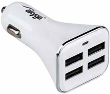 Autolaadija Akyga AK-CH-09, 4 x USB, 6.8 A, valge