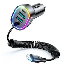 Autolaadija Joyroom JR-CL20, 4 in 1, 2 x USB, 1 x USB-C, 57 W, must