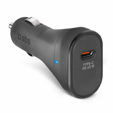 Autolaadija SBS, USB-C, 65 W, must