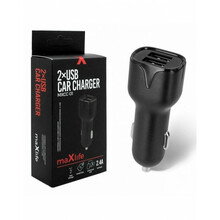 Autolaadija Maxlife MXCC-01, 2 x USB, 2.4 A, must