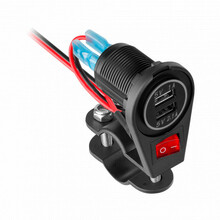 Mootorratta laadija Peiying CHR0008, 2 x USB, 3100 mA