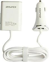 Autolaadija Awei C-400, 4 x USB, 9.6 A, valge
