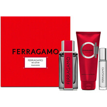Salvatore Ferragamo Ferragamo Red Leather kinkekomplekt meestele (EDP 100 ml + šampoon ja dušigeel 100 ml + EDP 10 ml)