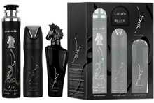 Komplekt Lattafa Maahir Black Edition EDP 100 ml + deodorant 200 ml + õhuvärskendaja 300 ml