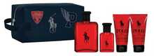 Komplekt meestele Ralph Lauren Polo Red EDT 125 ml + EDT 40 ml + aftershave palsam 50 ml + dušigeel & šampoon 50 ml