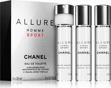 Chanel Allure Homme Sport EDT 60 ml + 3 x 20 ml täitepakend