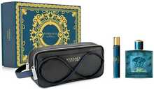Versace Eros kinkekomplekt meestele: EDT 100 ml + EDT 10 ml + kosmeetikakott