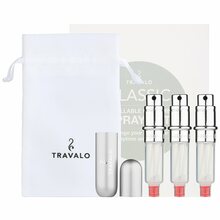 Travalo Classic HD täidetavate parfüümipudelite komplekt 3 x 5 ml Silver