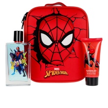 Laste kinkekomplekt Marvel Spiderman: EDT 100 ml + dušigeel 60 ml + kosmeetikakott