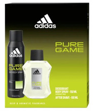 Kingikomplekt Adidas Pure Game aftershave 100 ml + deodorant 150 ml