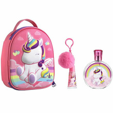 Laste lõhnakomplekt Air-Val Eau My Unicorn EDT 100 ml huuleläike ja seljakotiga