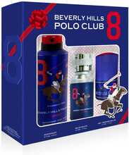 Komplekt meestele Beverly Hills Polo Club Sport Nr. 8 EDT 50 ml + deodorant 175 ml + rulldeodorant 50 ml