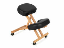 Ergonoomiline põlvitustool Ergo Simple Wood Habys, naturaalne puit, lukustatavate ratastega