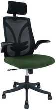 Kontoritool Tandy Home4you, 64 x 62.5 x 116 - 126 cm, must/roheline