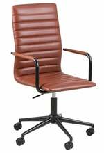 Kontoritool Winslow Actona, 58 x 45 x 42 - 52 cm, pruun/must