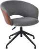 Töötool Karina Home4you, 62 x 60 x 68 - 78 cm, hall/helepruun