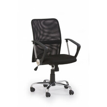 Kontoritool Tony Halmar, 58 x 56 x 92 - 102 cm, must