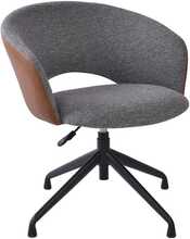 Töötool Karina Home4you, 62 x 60 x 68 - 78 cm, hall/helepruun