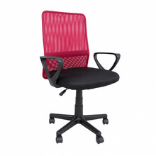 Tööttool Belinda Home4you, 59 x 56 x 86.5 - 98.5 cm, must/punane