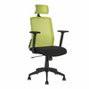 Kontoritool Bravo Home4you, 62 x 53 x 107-114,5 cm, must/roheline