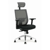 Kontoritool Admiral Halmar, 11.5 - 12.5 x 64 x 45 - 46 cm, must/hall