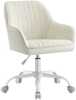Kontoritool Songmics KODUSTAAR, 62 x 62 x 83,5-93,5 cm, cappuccino beige-cloud valge