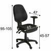 Kontoritool Savona Evelekt, 65 x 47 x 96 - 106 cm, must