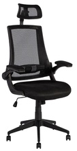 Kontoritool Novara Home4you, 66 x 70,5 x 117,5-127,5 cm, must