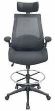 Kõrge töötool Miller Home4you, 71 x 71 x 134 - 153.5 cm, must