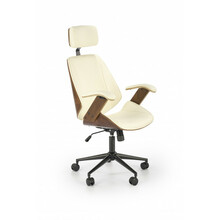 Kontoritool Halmar Ignazio, 70 x 62 x 119 - 129 cm, kreem/pähkel