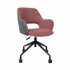 Kontoritool Keno Home4you, 62 x 57 x 82 - 88 cm, tumeroosa/hall