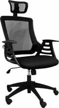 Kontoritool Merano Home4you peatoega, 64,5 x 49 x 96-103 cm, must