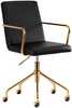 Kontoritool ratastega QS-OF211G Activshop, must/kuldne
