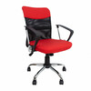 Tööttool Darius Home4you, 57 x 57 x 93 - 103 cm, must/punane