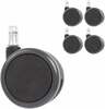 Toolirattad Home4you, 5 tk, D65 mm, must, isepidurduvad