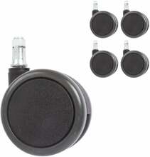 Toolirattad Home4you, 5 tk, D65 mm, must, isepidurduvad