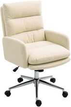 Kontoritool ergonoomiline HOMCOM, kreemvalge