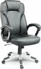 Nahast kontoritool Sofotel Eago 222, 54 x 40 x 114 - 124 cm, must