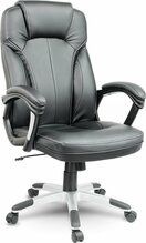 Nahast kontoritool Sofotel Eago 222, 54 x 40 x 114 - 124 cm, must