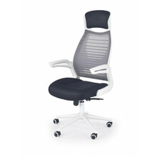 Kontoritool Franklin Halmar, 65 x 60 x 116 - 124 cm, must/hall/valge