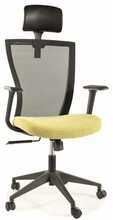 Kontoritool Q-328H Signal Meble, must + kollane