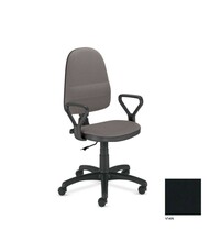 Kontoritool Nowy Styl Prestige, käetugedega, must, kunstnahk